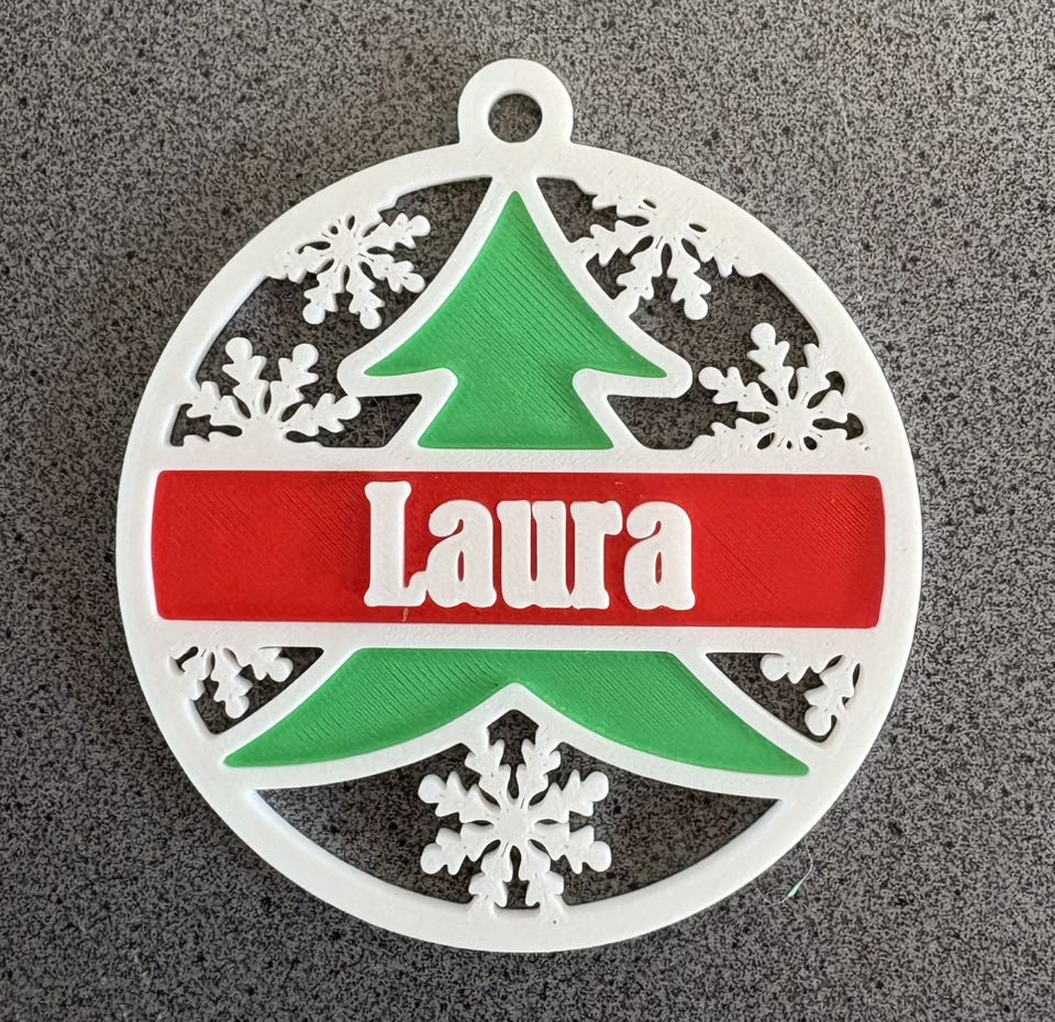 Boule de Noël avec Prénom Personnalisé