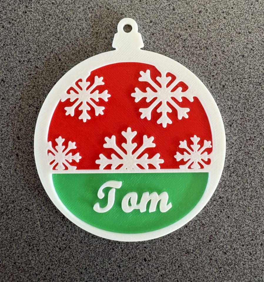 Boule de Noël avec Prénom Personnalisé