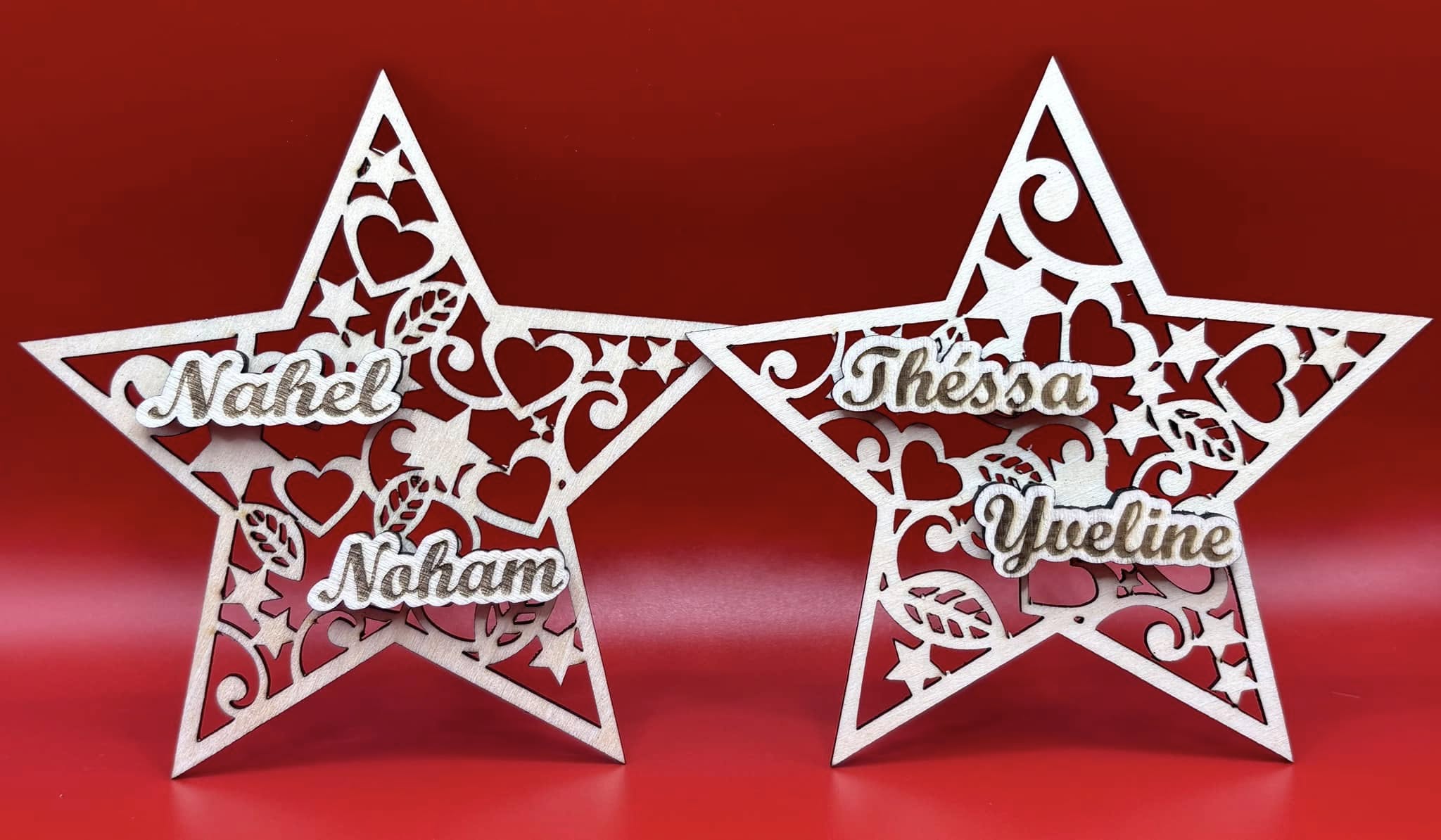 Etoile avec prénoms personnalisée