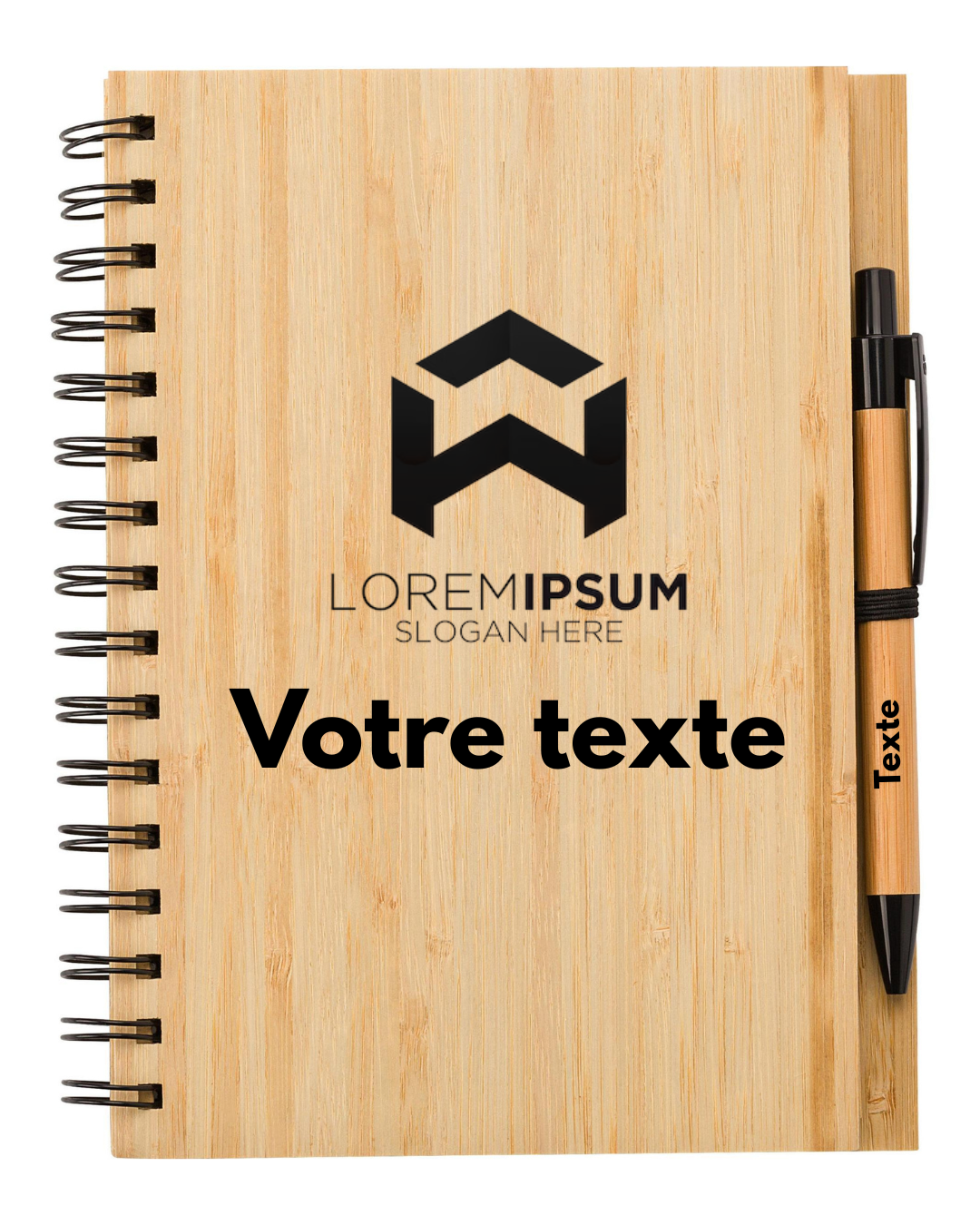 Carnets de notes en Bambou personnalisé