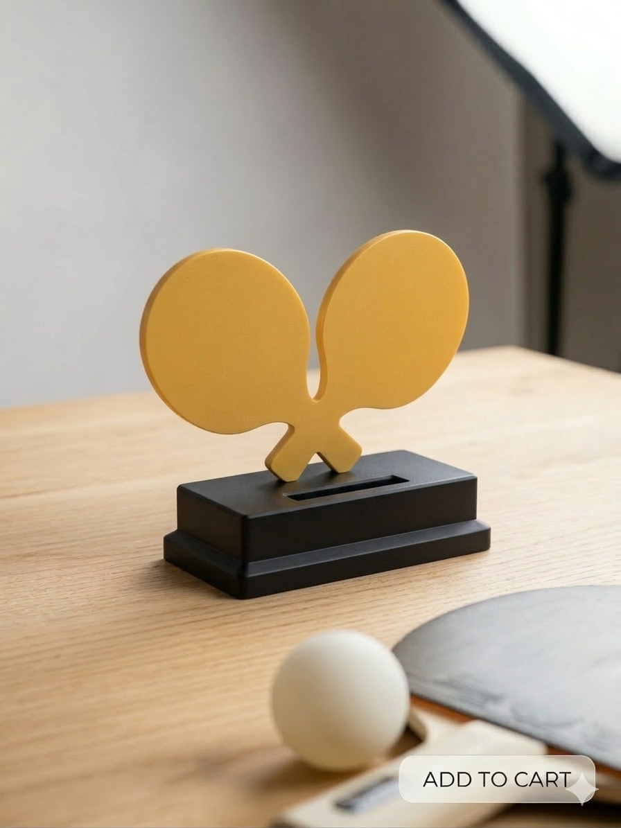 Trophée Tournoi Tennis de Table avec personnsaliation