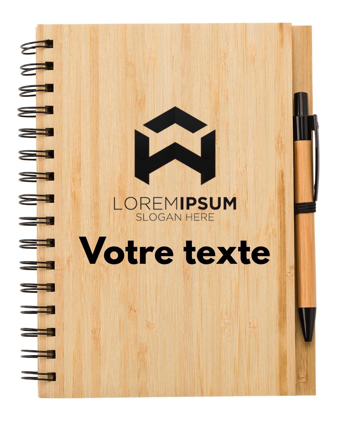 Carnets de notes en Bambou personnalisé